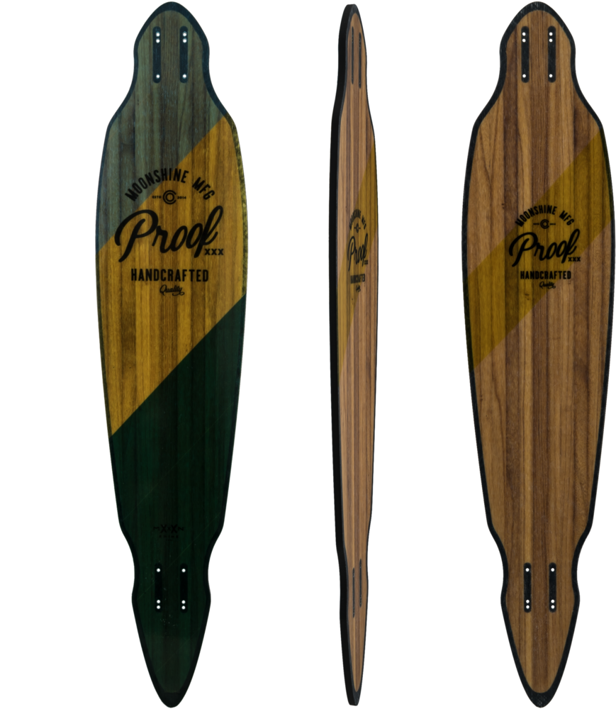 Moonshine Mfg 2018 Proof Longboard Skateboard Deck (1000x1000), Png Download