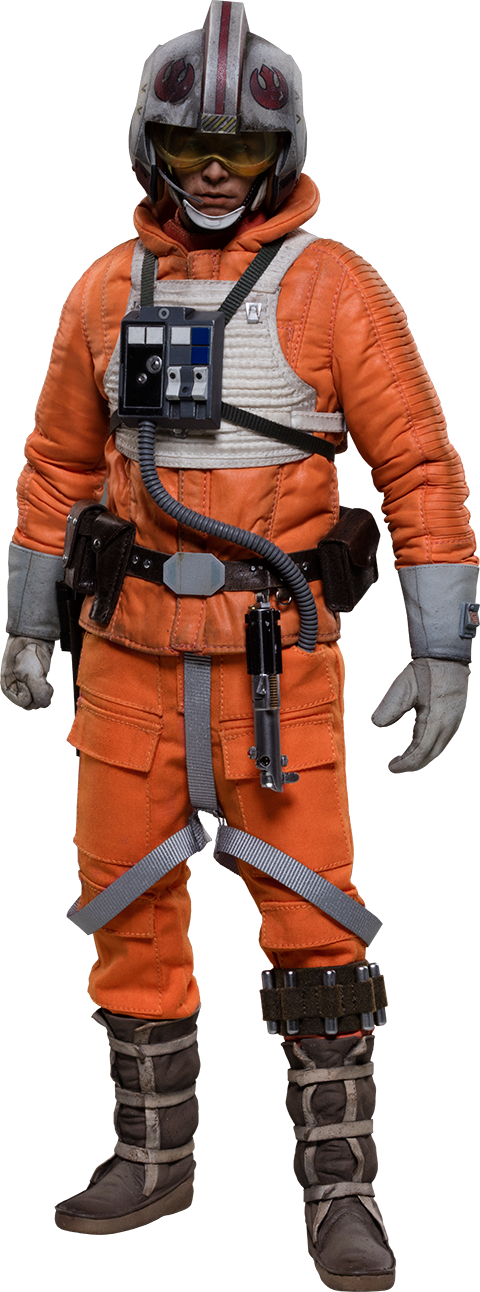 Luke Skywalker Rogue Group Snowspeeder Pilot Action (480x1292), Png Download