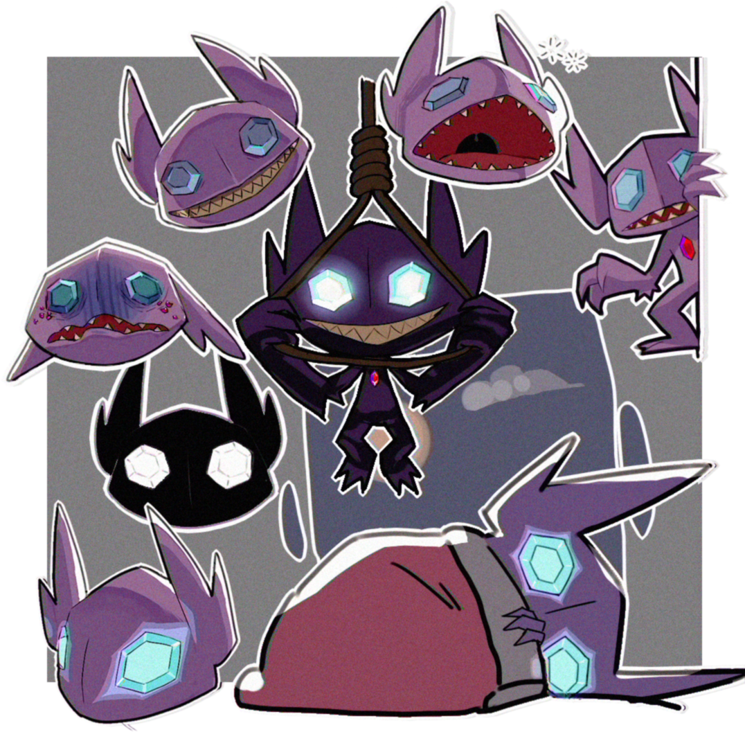 I Drew A Pile Of Purple Gremlins And Im Probably Drawing (1096x1069), Png Download