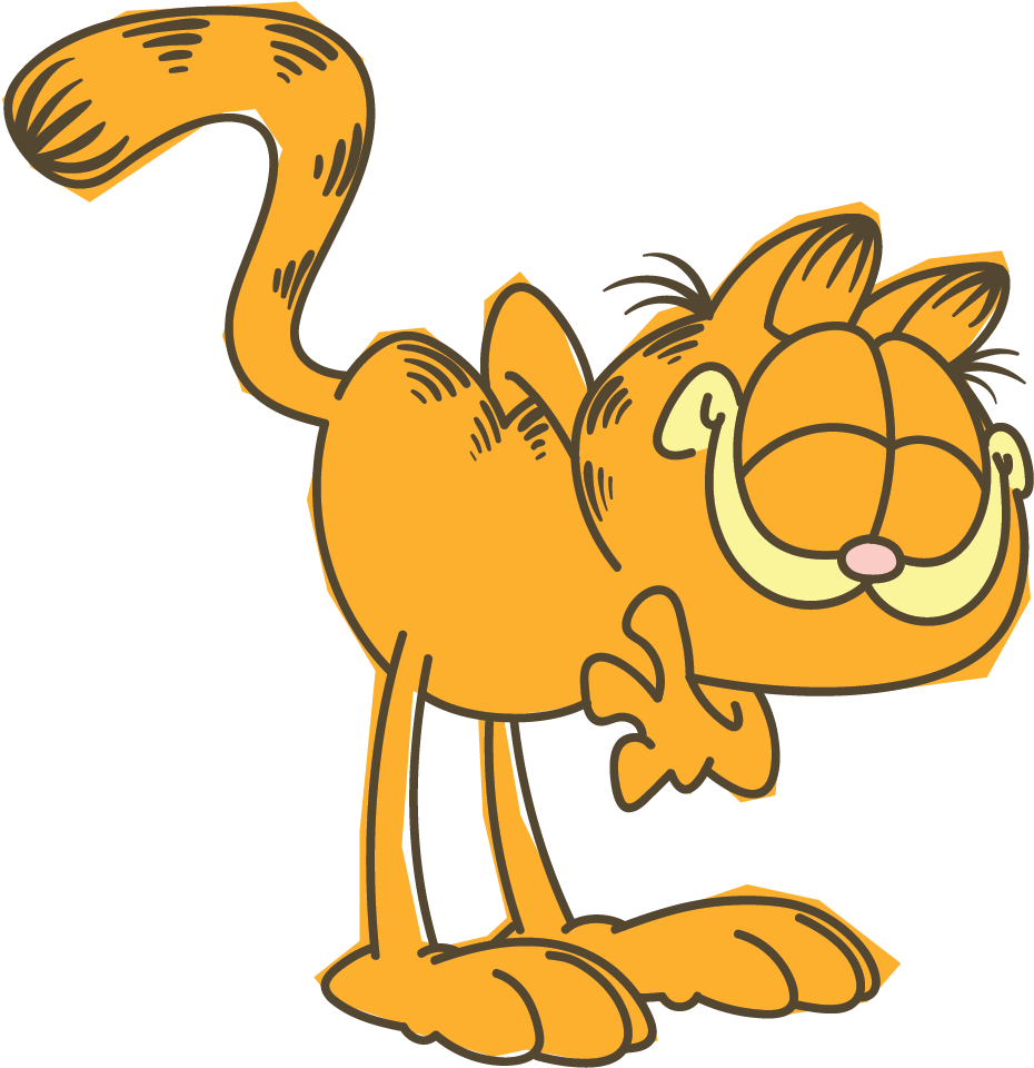 Garfield Line Messaging Sticker (1000x1000), Png Download