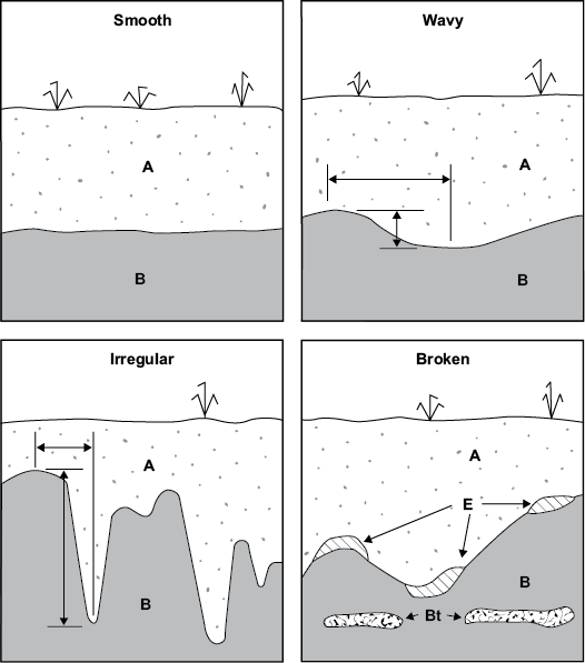 Examples Of Topography Classes For Horizon Boundaries (526x597), Png Download