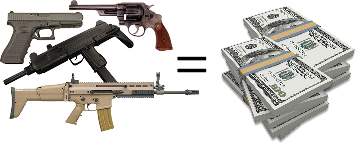 Sellyourgun (1250x502), Png Download