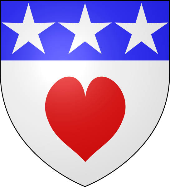 Sir James Douglas Douglas Shield The Three Stars On (545x600), Png Download