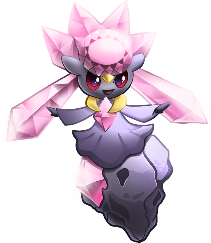 Pokemon Shiny-diancie Is A Fictional Character Of Humans (696x800), Png Download