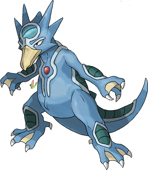 Mega Golduck (597x688), Png Download