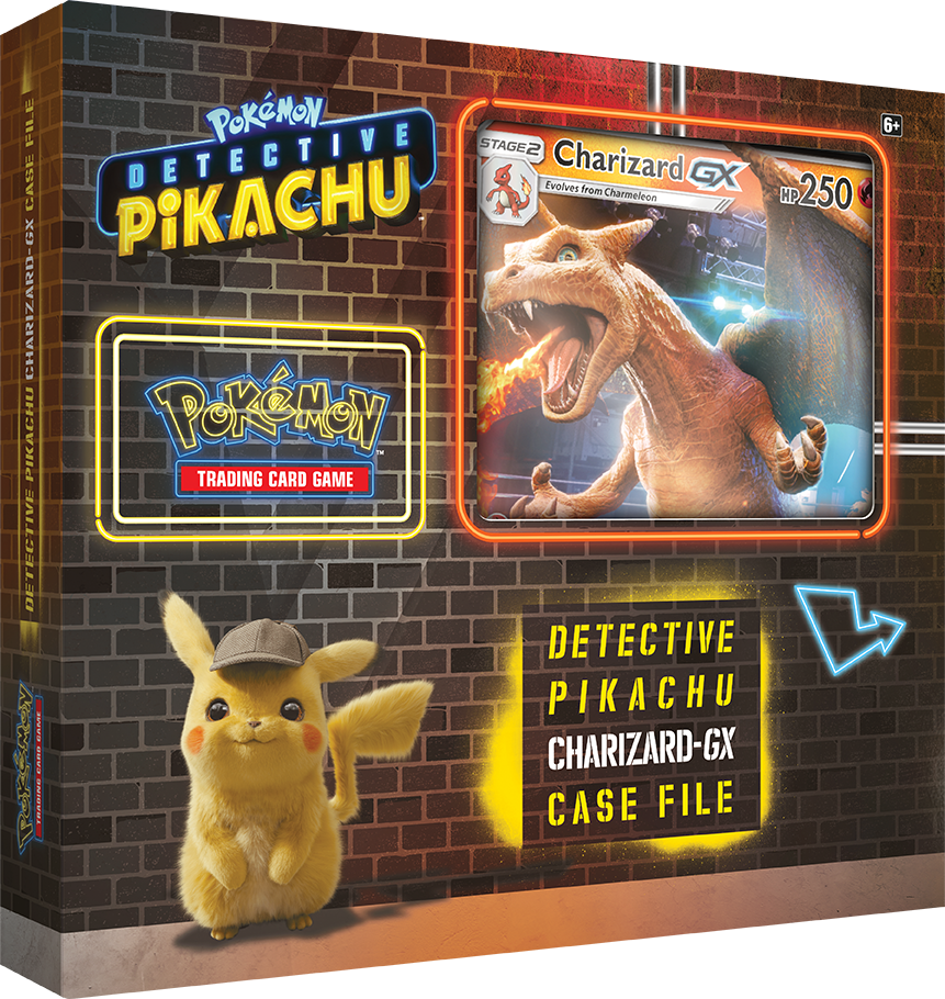 Detective Pikachu Charizard Gx Case File Contains One (861x910), Png Download