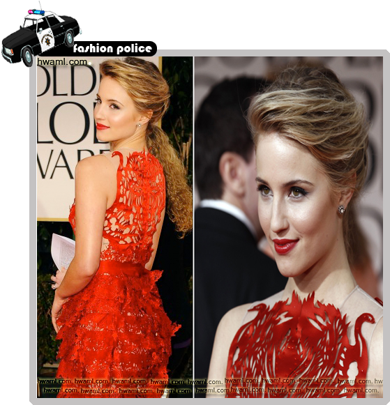 ظهرت Dianna Agron في فستان أحمر ناري من تصميم Giles (600x600), Png Download