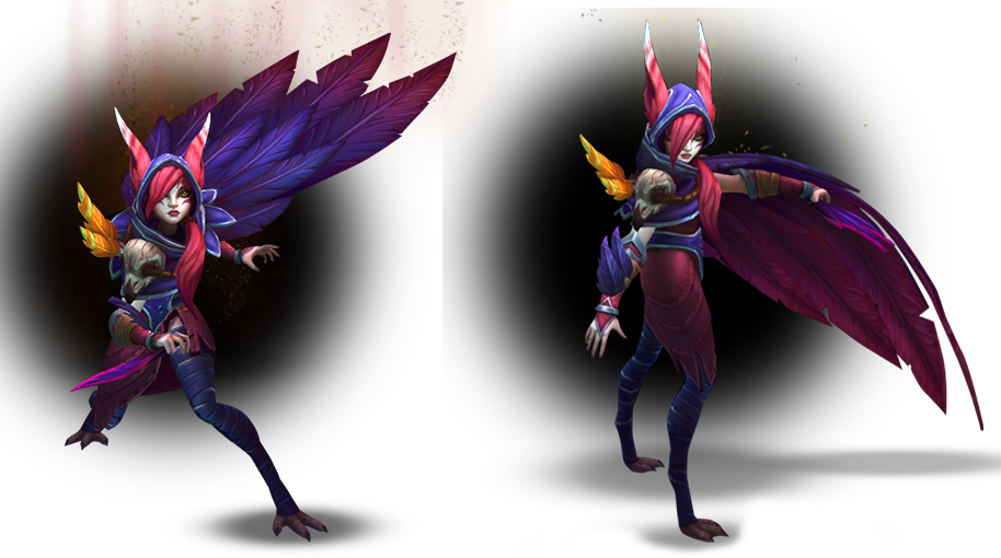 Xayah Png (914x510), Png Download