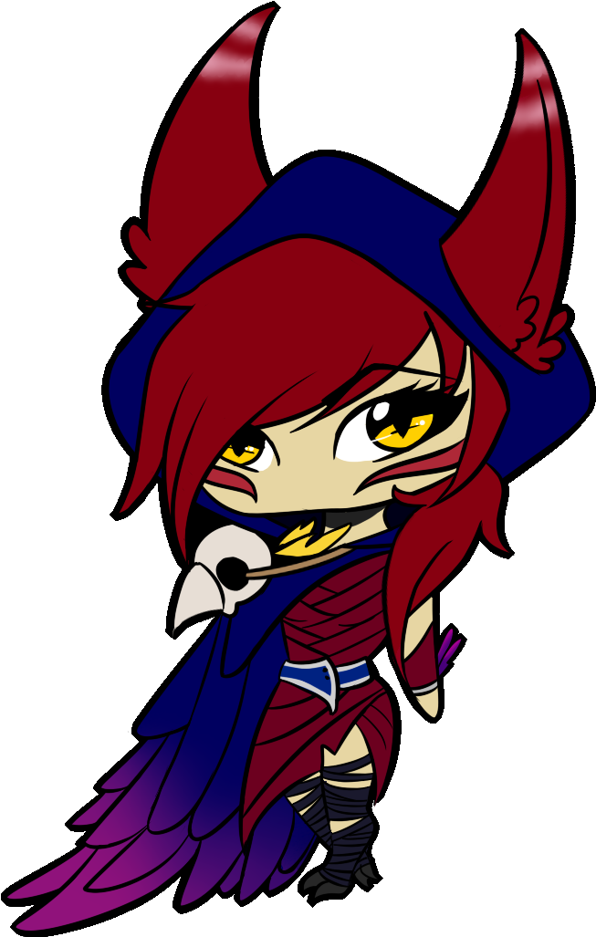 Xayah By Senpio (1002x1376), Png Download