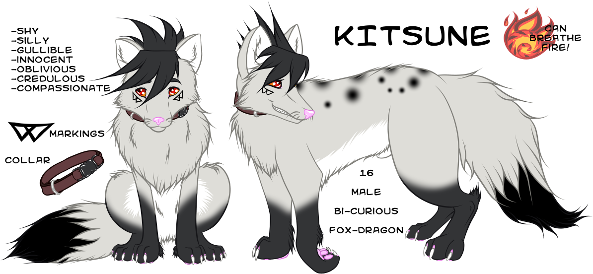 Kitsune By Patromeris (1200x560), Png Download