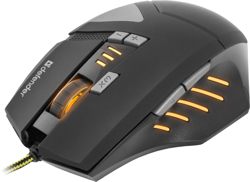 Defender Usb Gaming Miška Warhead Gm-1760 (800x581), Png Download