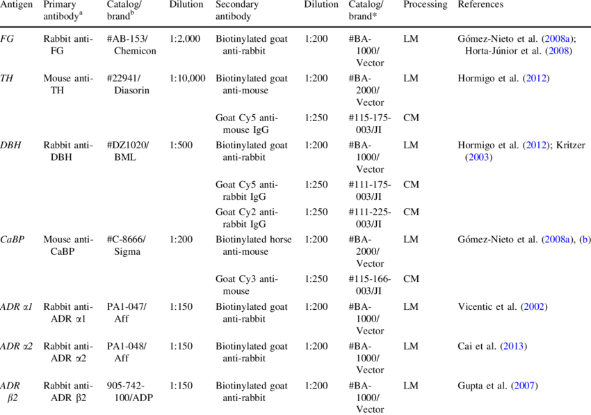 List Of Antibodies And Dilutions Used In The Immunohistochemistry (850x596), Png Download