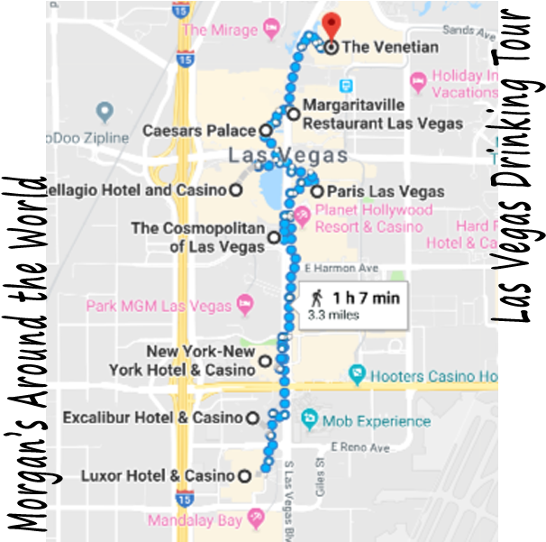 Around The World Drinking Tour Las Vegas (634x600), Png Download