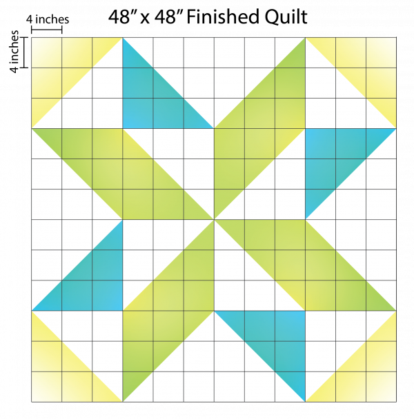 How To Supersize Quilt Blocks (600x608), Png Download