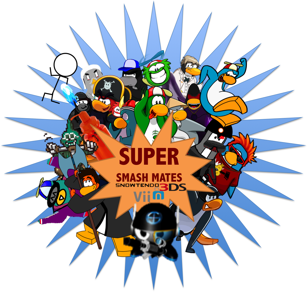 Super Smash Mates Artwork (1255x1194), Png Download