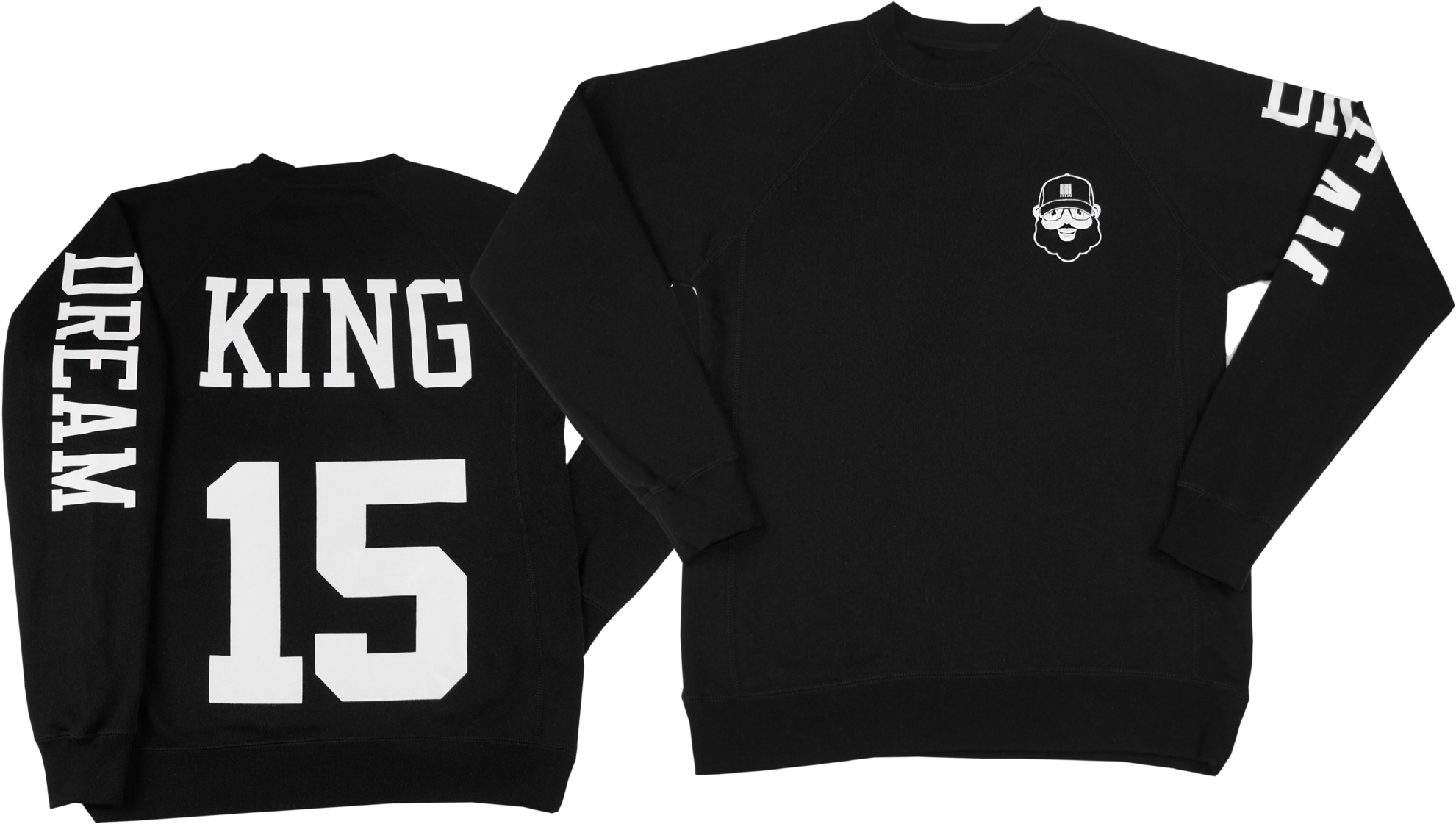 Black Santa King Sweatshirt (2048x2047), Png Download