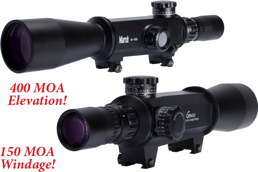 March Genesis 6 60x56mm Fma Mt Moa Reticle Extreme (899x616), Png Download