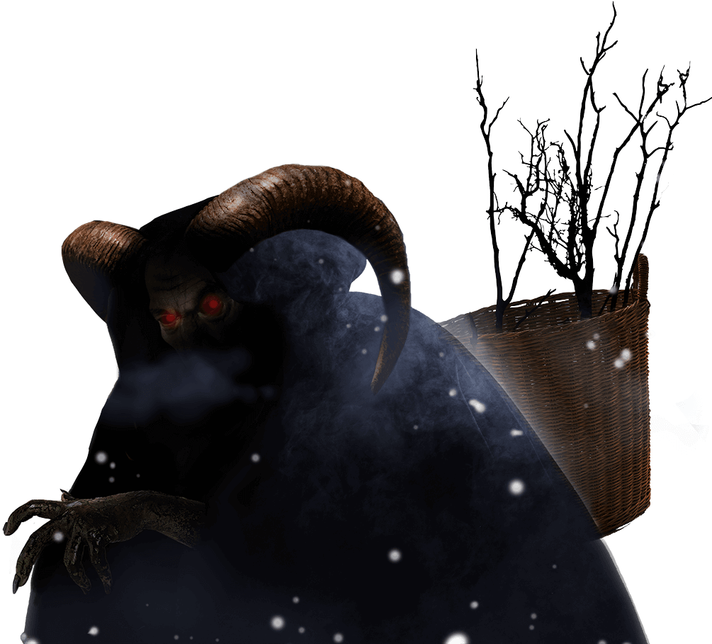Krampus Is A Horned, Anthropomorphic Figure Described (1005x909), Png Download