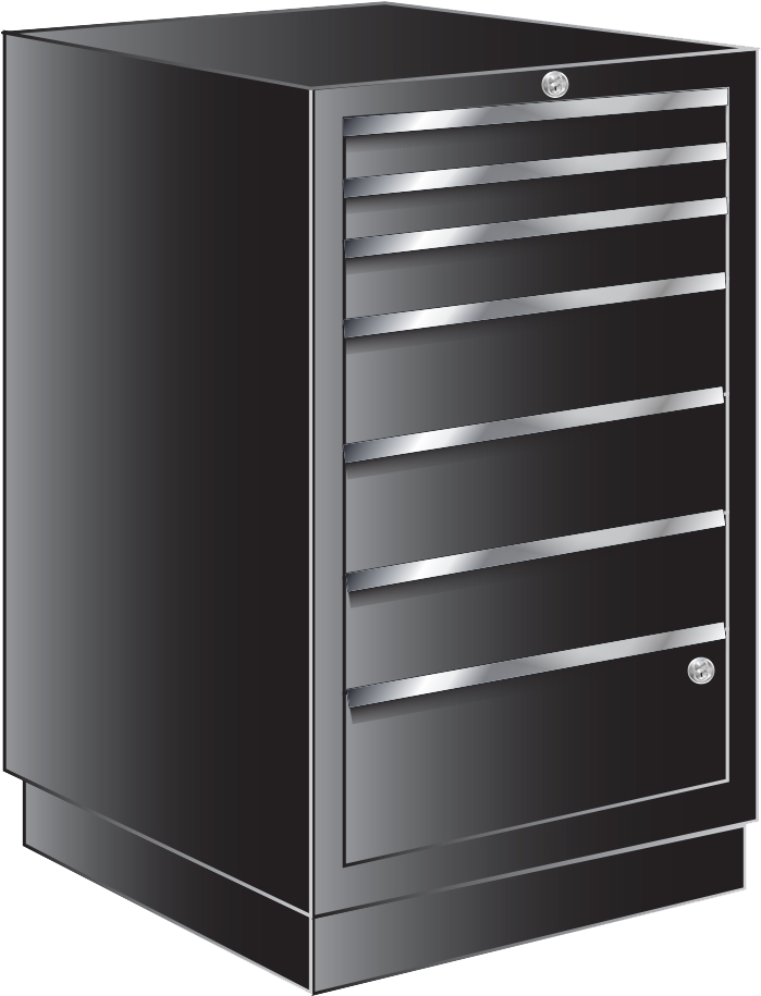 The Dms Cart Has Seven Locking Drawers Which Are Designed (1092x1024), Png Download