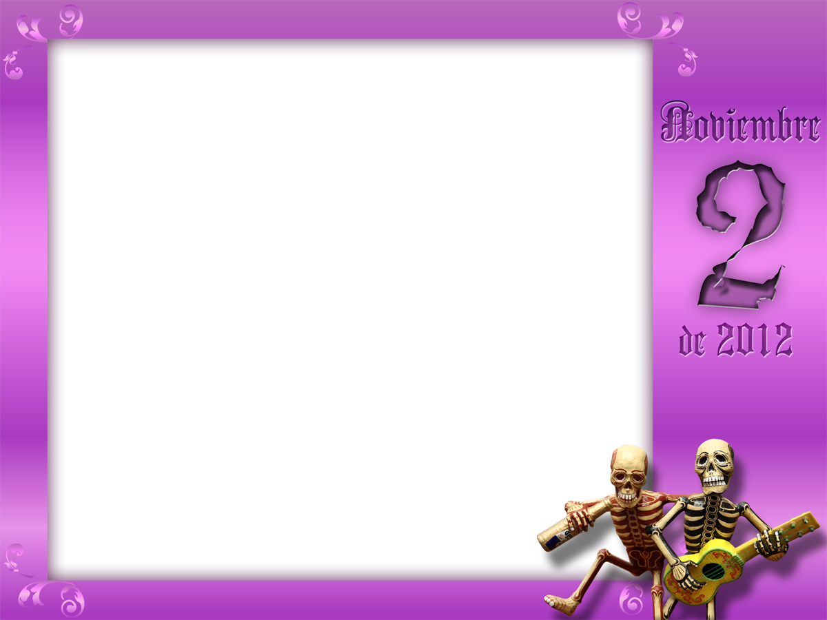 Marcos De Dia De Muertos Para Hojas (1200x900), Png Download