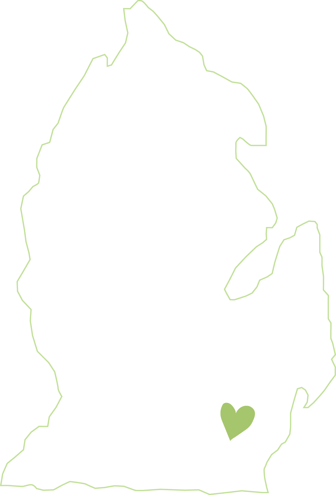 Michigan Mitten (1119x1649), Png Download