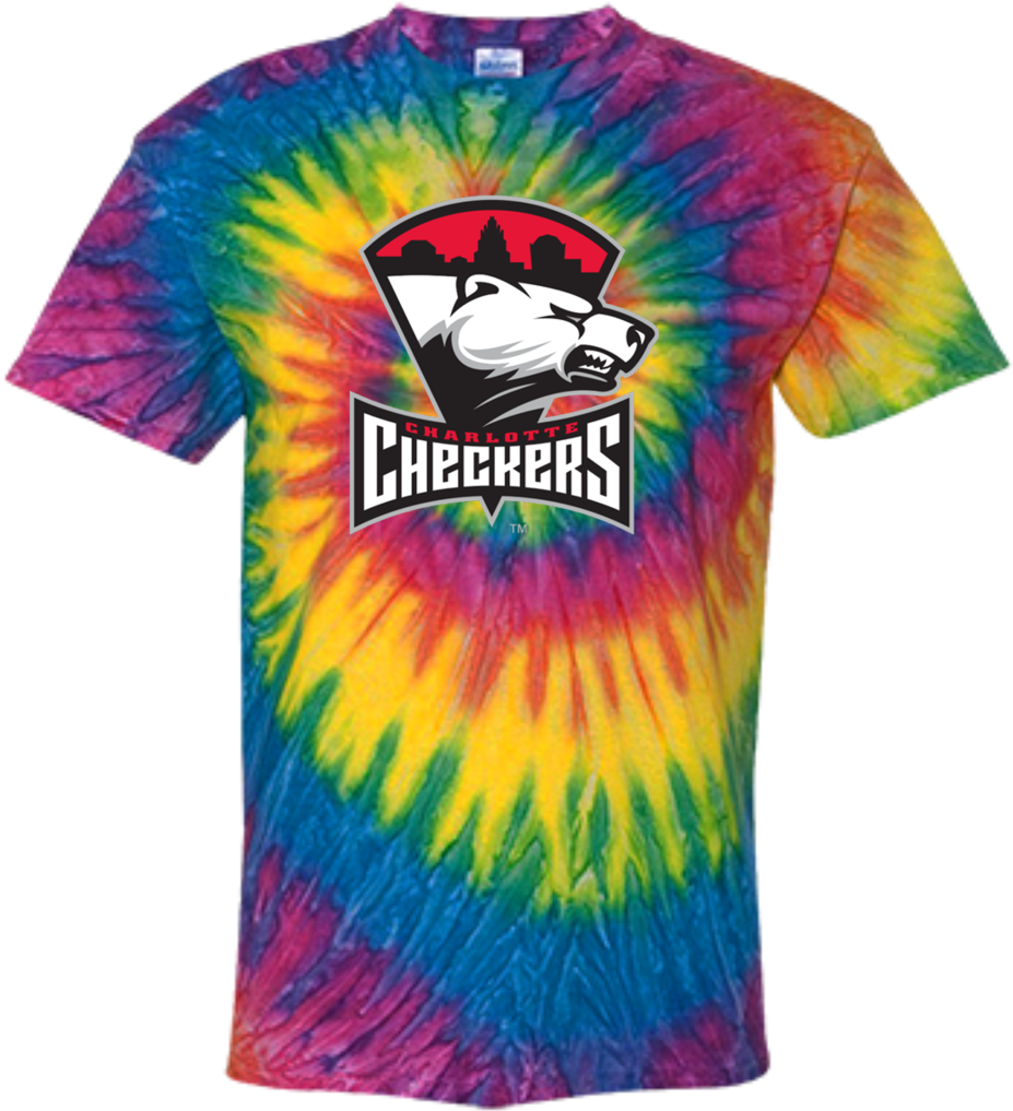 Download Charlotte Checkers Youth Tie Dye Tshirt Full Size PNG Image