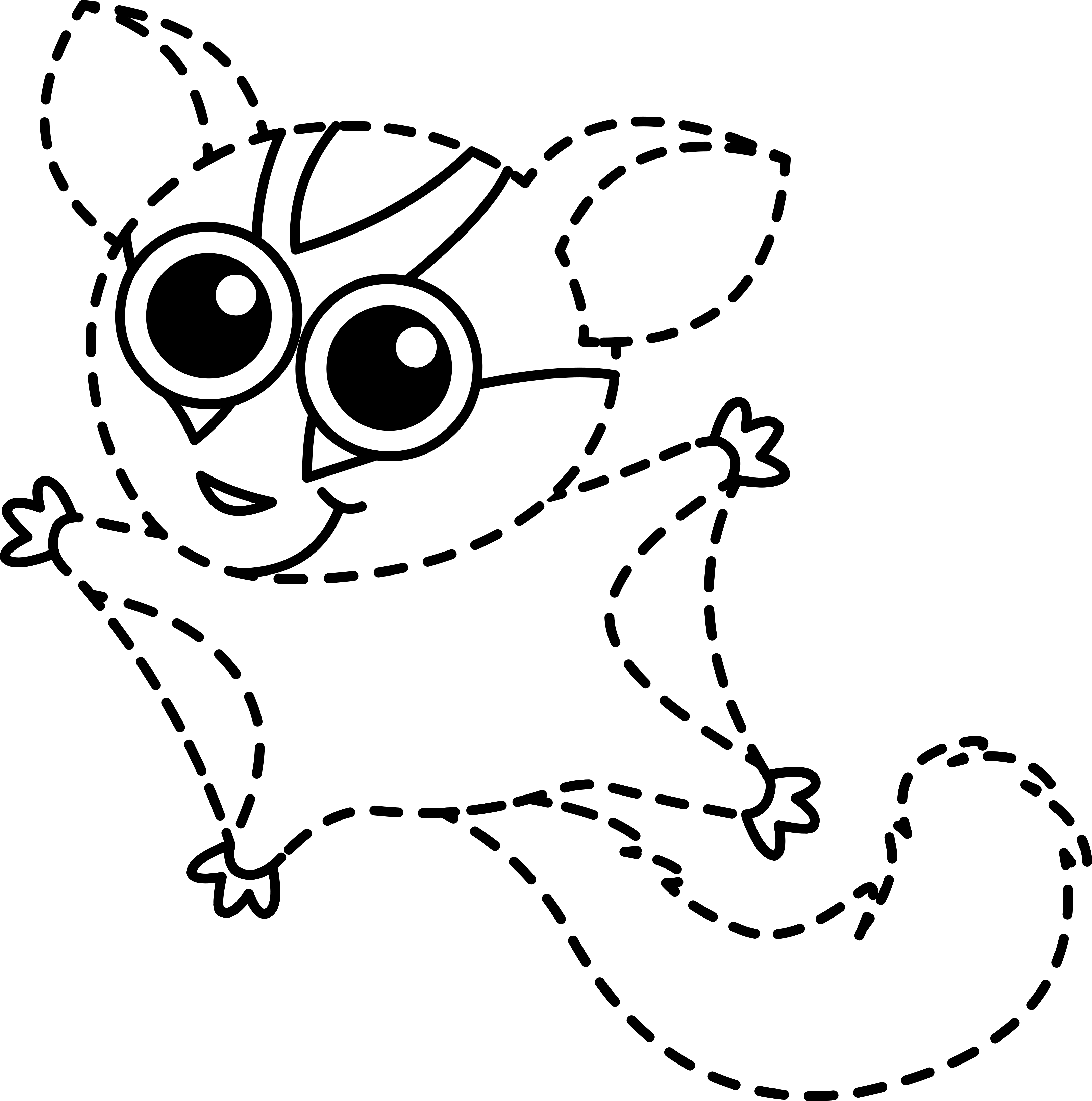 Sugar Glider Trace (3232x3258), Png Download