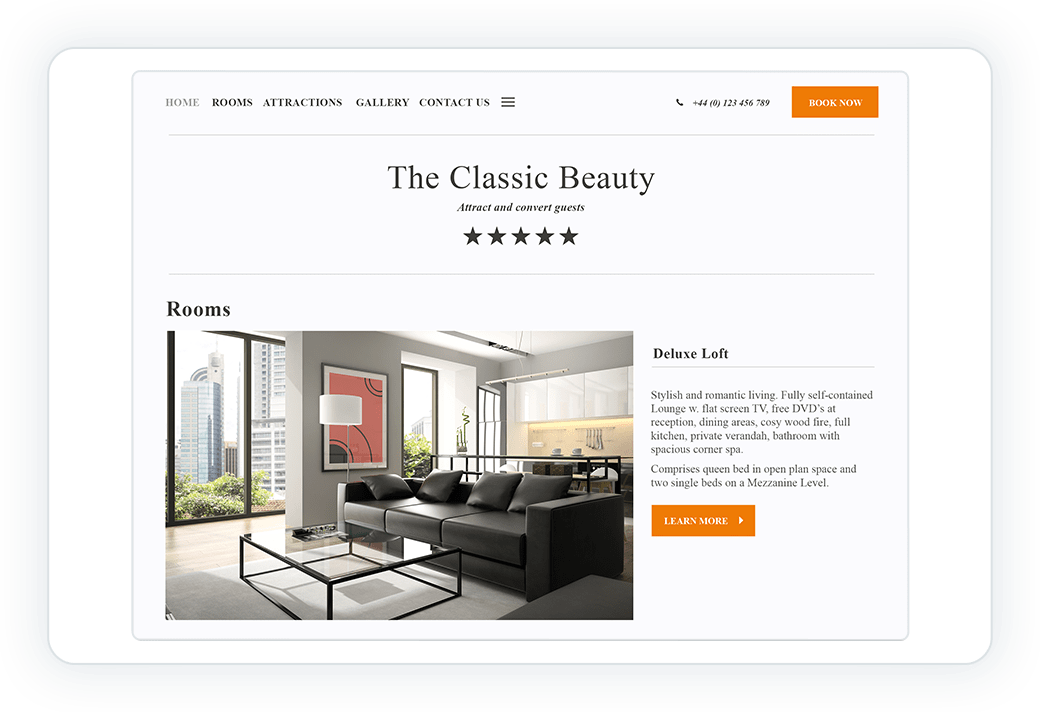 Classic Beauty Web Design Template (1040x712), Png Download