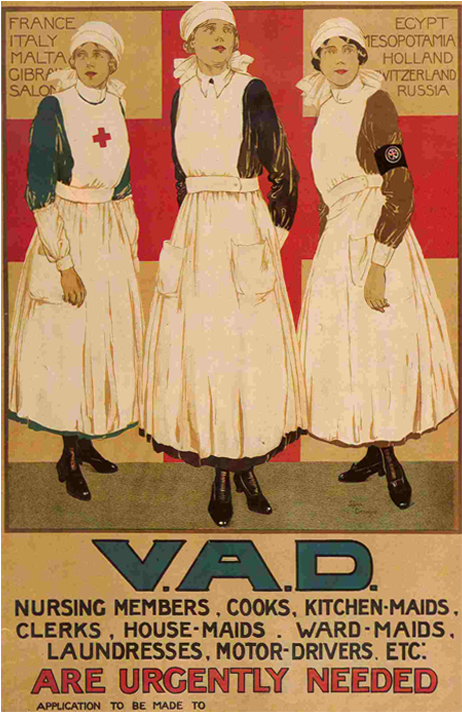 First World War Recruitment Poster By Artist Joyce - Wwi British Nurse Propaganda (800x716), Png Download