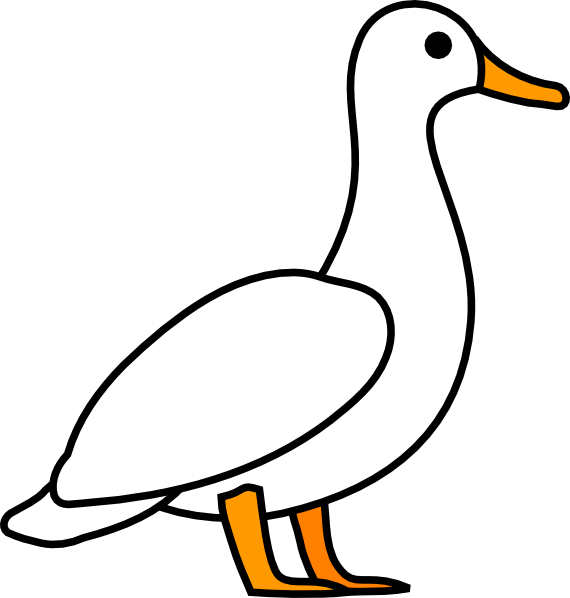 Duck Clip Art - Duck Outline Png (570x598), Png Download