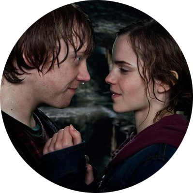 Com Couple Emma Watson Girl And Boy Hermione Granger - Ron And Hermione Kiss (399x399), Png Download