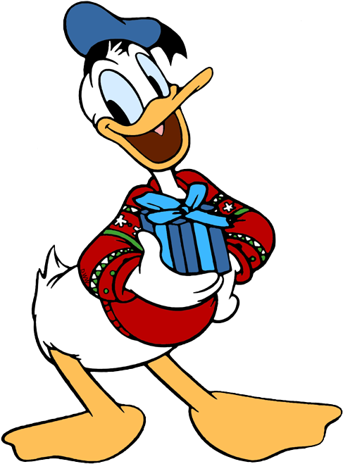 Mickey Mouse Christmas Clip Art 2 Disney Clip Art Galore - Donald And Daisy Duck Christmas (500x663), Png Download