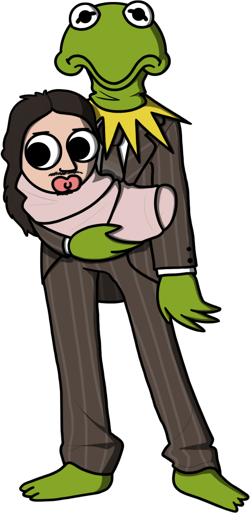 Baby Joel And Papa Kermit - Kermit The Frog (1149x1920), Png Download