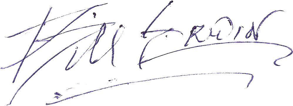 Bill Erwin - Handwriting (1054x413), Png Download