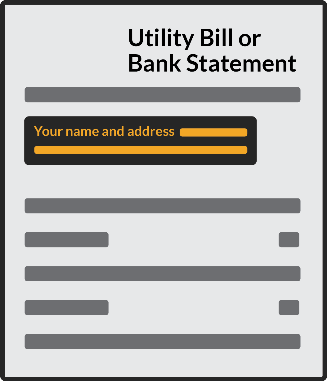 Utility Bill) With Your Name And Address On It, Dated - Computer Data Storage (1225x1408), Png Download