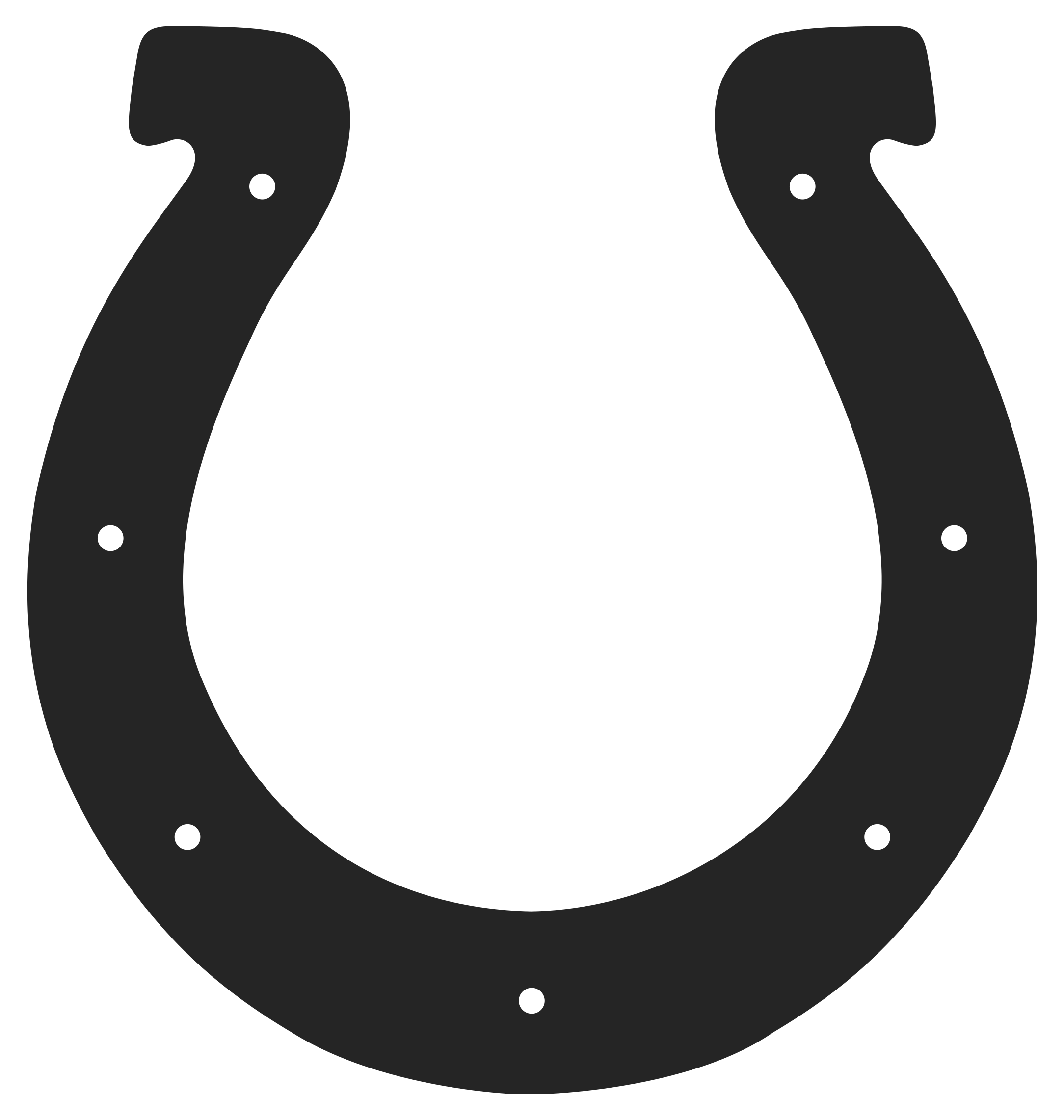 Indianapolis Colts Logo Black And White - Horseshoe Clipart (2400x2400), Png Download