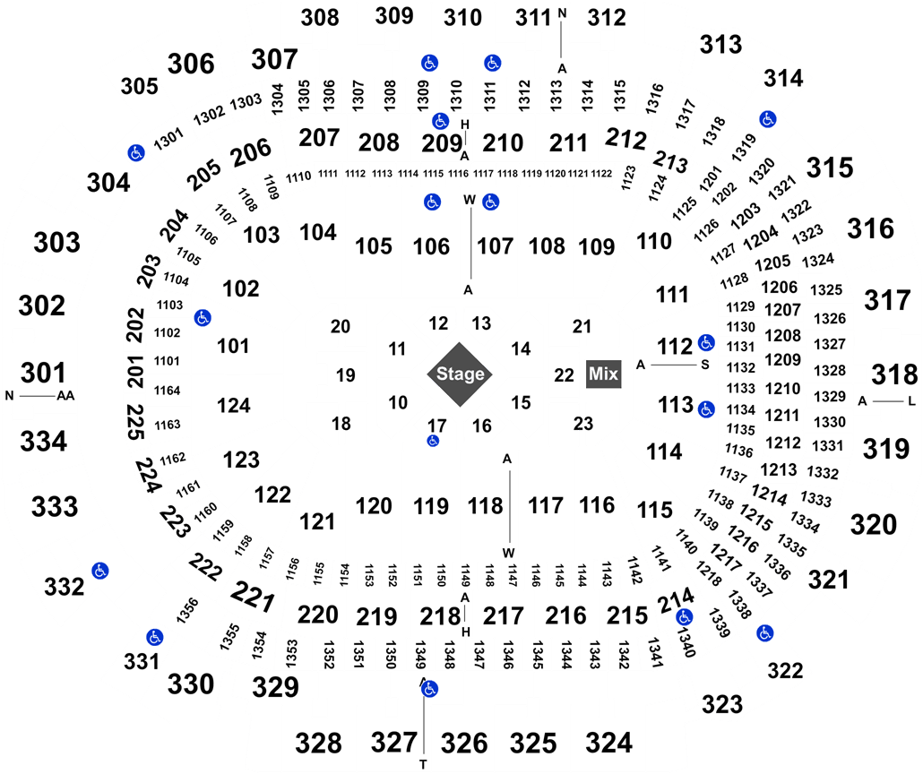 American Airlines Center Dallas Tx Seats Map (1050x888), Png Download