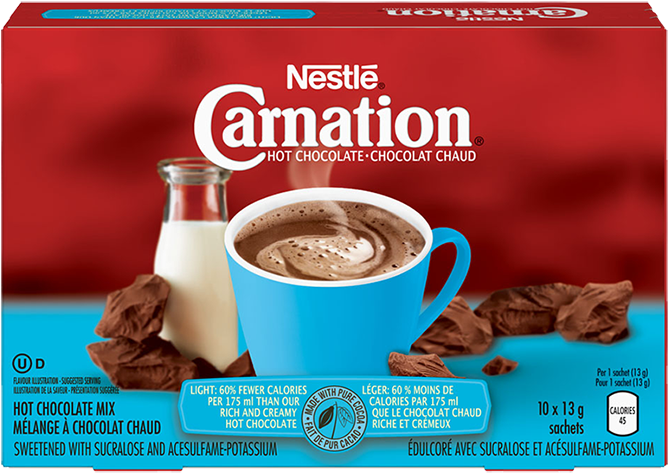 Carnation Hot Chocolate Light (675x675), Png Download