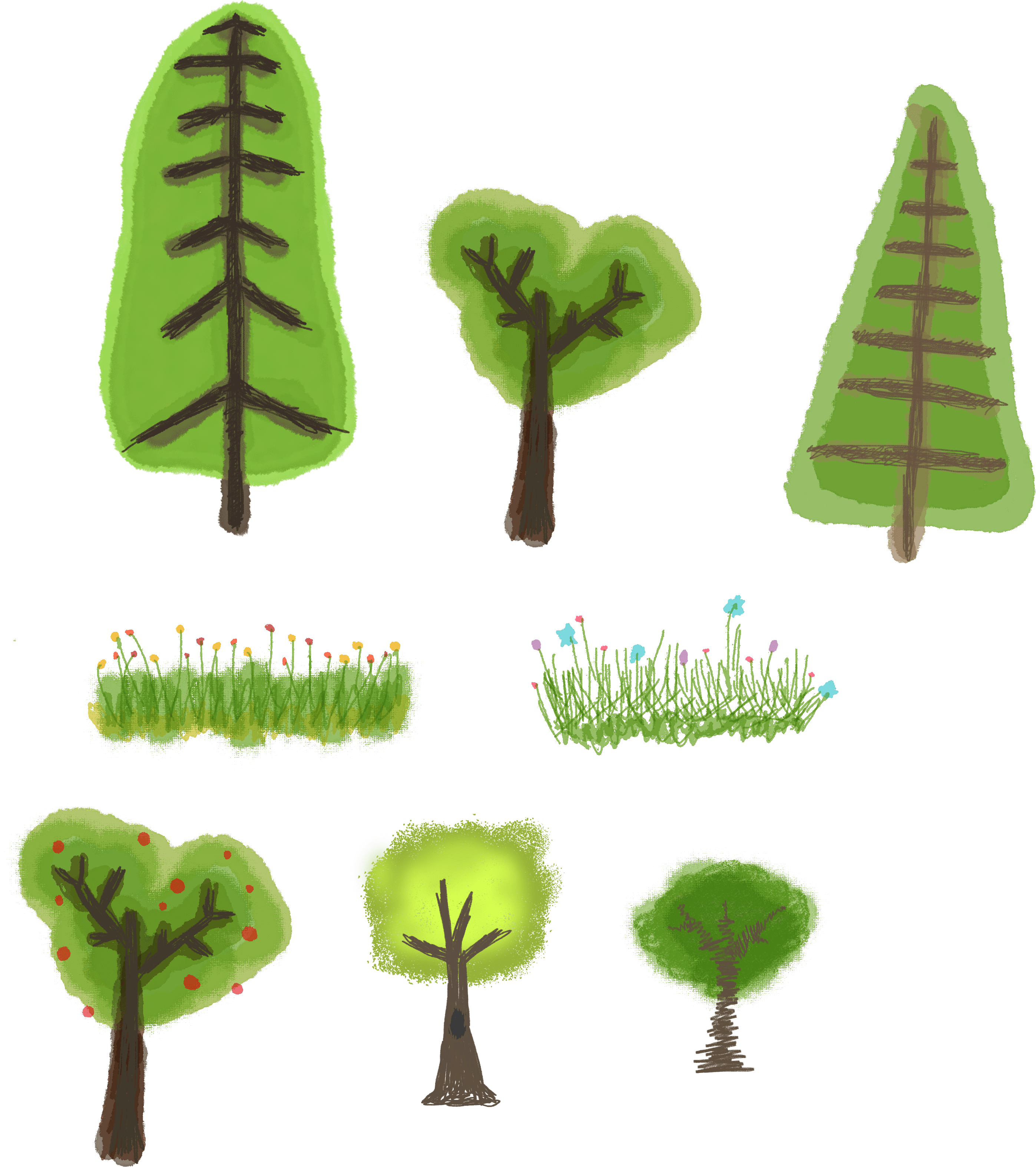Click Image Above For Full Size, Then Right Click And - Christmas Tree (2795x3149), Png Download
