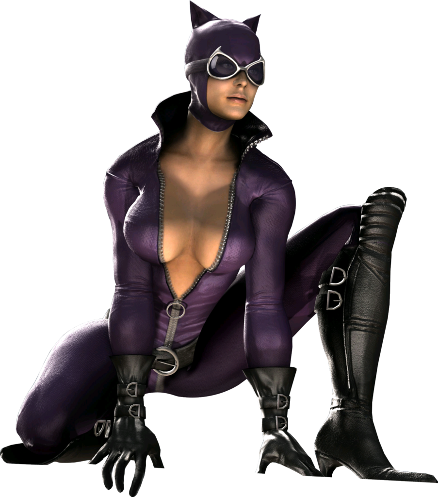 44937 Cat Woman Purple Suited Catwoman - Catwoman Dc Vs Mortal Kombat (903x1024), Png Download