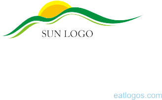 Sun With Hills Logo Design Download - Illustration (389x346), Png Download