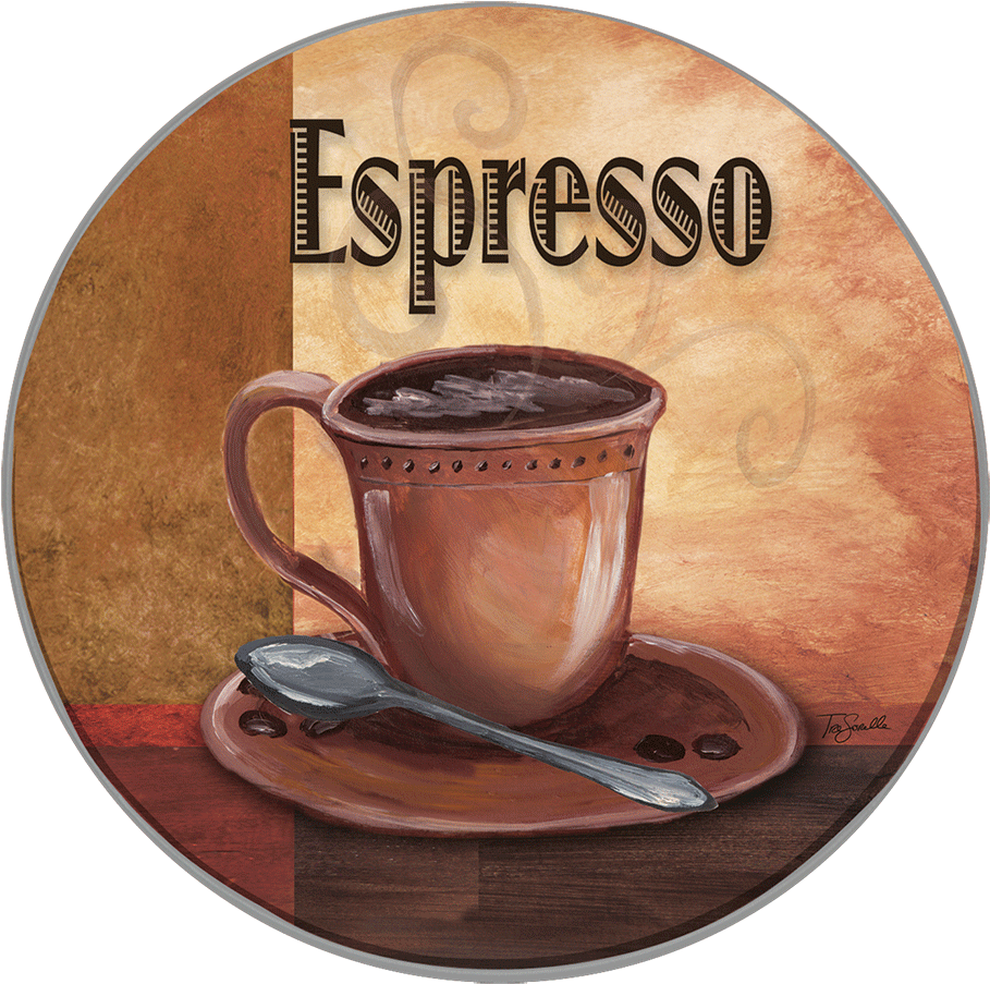 Burner Kovers Round La Caffee Espresso (1024x1024), Png Download