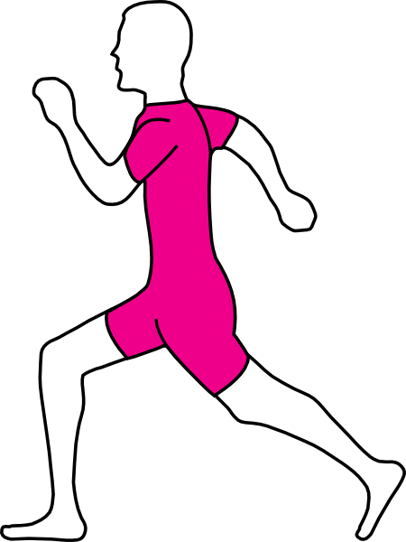 Running Man Clip Art Free Vector - Running Man Clip Art (450x600), Png Download