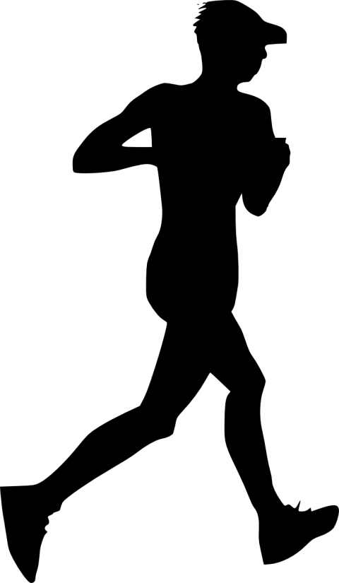 Free Png Man Running Silhouette Png Images Transparent - Running Silhouette Transparent Background (480x825), Png Download