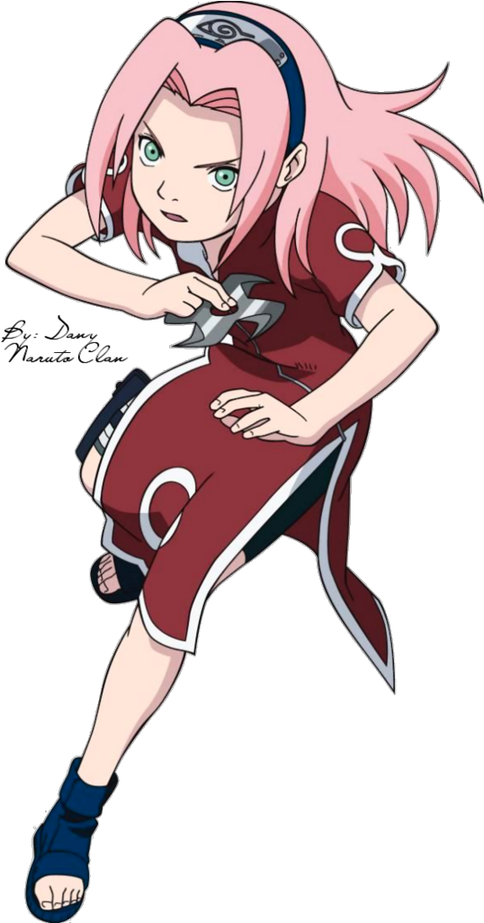 Sakura-chan - Sakura Haruno Long Hair (559x1024), Png Download