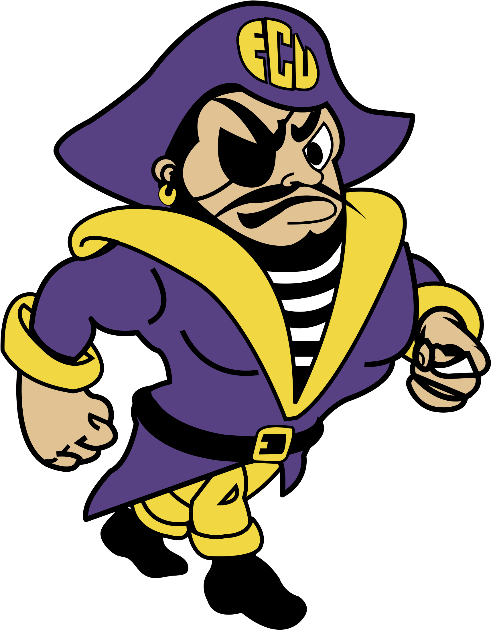 Ecu Pirates Logo Png Transparent - Ecu Pirate (2400x2400), Png Download
