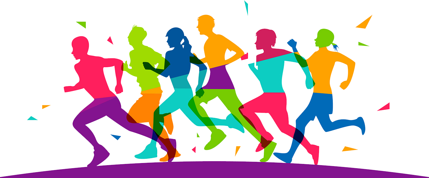Ipad - Clip Art People Running (1400x583), Png Download
