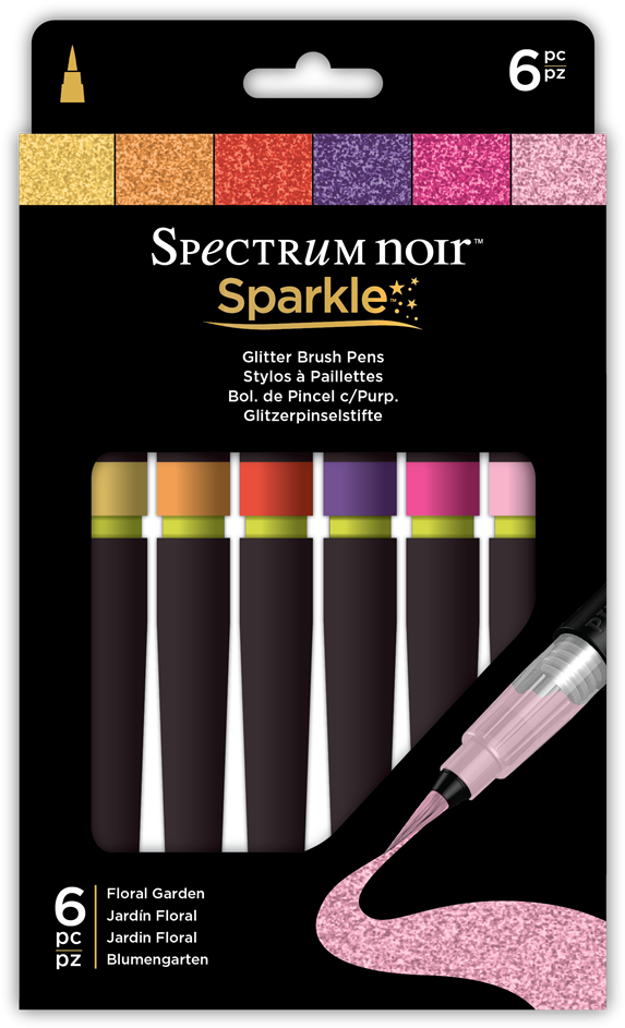 Spectrum Noir Sparkle Glitter Brush Pen Metallics, (633x1000), Png Download