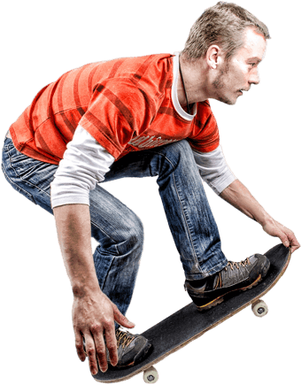 Skater Guy 1 - Bearsfire Bluetooth Headphones Wireless In Ear Earbuds (340x435), Png Download