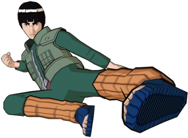 Naruto Con Artwork Might Guy - Might Guy Kick (400x300), Png Download